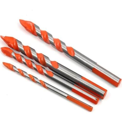 5 Pcs/set Triangular-overlord Handle Multifunctional Drill Bits Hard Tungsten Steel Alloy Perforator Ceramic Marble Tile Drill