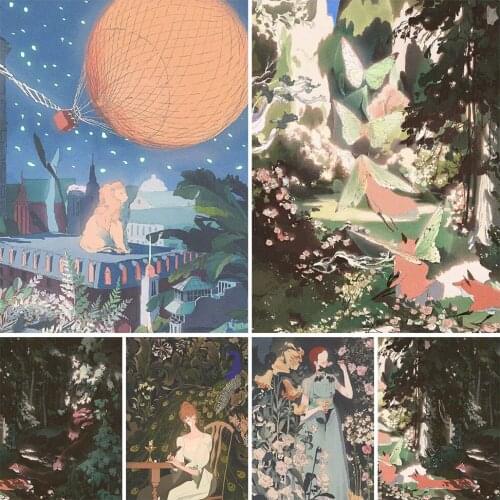 5D DIY Diamond Painting Fairy Tale Scene Hand-painted Rhinestone Mosaic Home Hand-painted Decorative Painting Can Be Customized