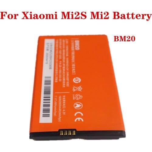 BM20 Battery For Xiaomi Mi2S Mi2 M2 Mi 2 2S Phone Replacement Batteries 2000mAh High Quality bateria