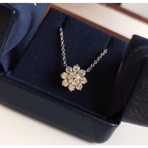 Pure 925 Sterling Silver Jewelry For Women Silver Flower Wedding Jewelry Set Earrings Necklace Flower Stone Jewelry Set