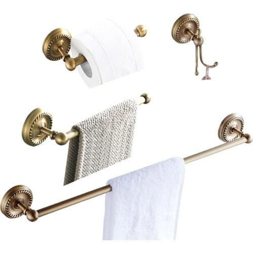 Leyden Classical Pattern Toilet Paper Holder Antique Brass,Bath Tissue Holder Round Base Wall Mount NO Sharp Angels