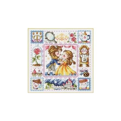 Hh TOP Cross stitch kits Counted Cross Stitch Kit Beauty and the Beast Fairytale Fairy Tale Fairyland Wonderland SO