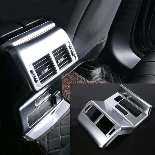 Chrome Matte Silver Rear Row Air Conditioning Vent Frame Cover Trim For Land Rover Range Rover VELAR 2017 2018 Car Accessories