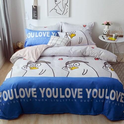 Duck Bedding Set Duvet Cover Set Pillowcase Home Textiles 2/3pcs Bed Linen King Queen Size Dropship
