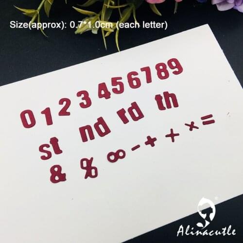 Metal Cutting Die Number symbol Scrapbook Paper Craft Album Handmade Card Cutter Punch Art Cutter Alinacutle