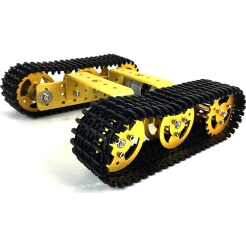 T101 mini Tank car,Golden Aluminum Alloy Chassis/Frame with for robot education,modification,DIY, tank model,study project