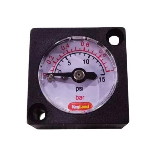 Mini Gauge 0-15psi - for Inline duotight regulator or blowtie home brew beer brew
