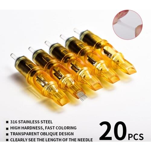 Newest 20pcs RL RM M1RS Disposable Sterilized Tattoo Cartridge Needles For Semi-Permanent Makeup Tattoo Gun Machine