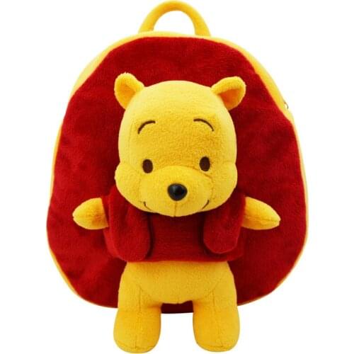 Disney Genuine Winnie Plush Toy Kindergartenthe School Bag 2018 Pooh Detachable Plush Toy Filled Doll Child Birthday Gift ZFY087