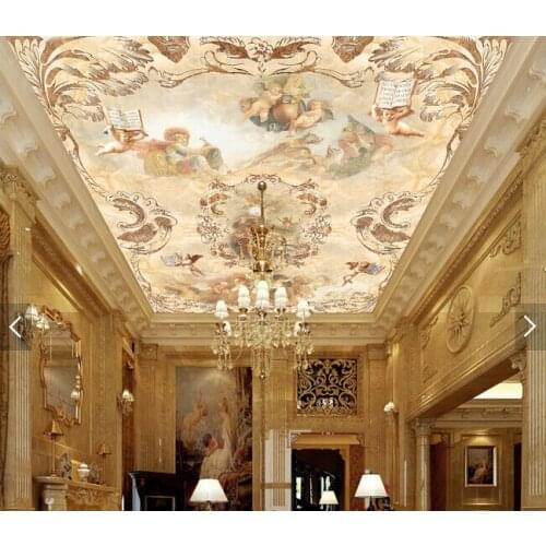 Custom retro wallpaper,Angels Paradise,European style 3D for living room bedroom restaurant ceiling wall waterproof wallpaper