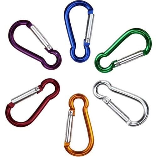 HOT 2Pcs Aluminum Carabiner Key Chain Clip Outdoor Camping Keyring Snap Hook Water Bottle Buckle Travel Climbing Accessories NEW