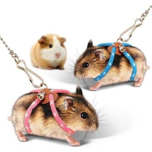 Hamster Harness Adjustable Rope With Bell for Puppies Cats Rabbits Mice Puppies Pet Hamster Harness
