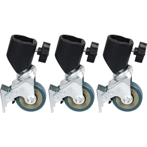 3pcs Photo Studio Heavy Duty Universal Caster Wheel For Light Stands&Studio Boom