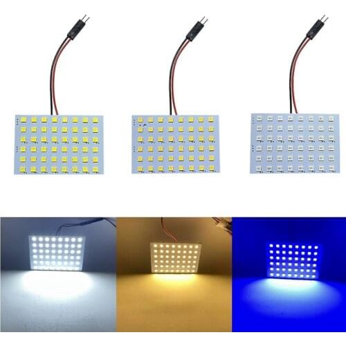 Car Panel Light Interior Reading Lamp 18 24 36 48 SMD 2835 LED Roof Bulb With T10 W5W BA9S C5W Festoon BA9S White Blue 12v