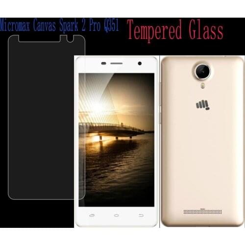 Ultra-thin Tempered Glass Film Explosion-proof Screen Protector For Micromax Canvas Spark 2 Pro Q351 protective case cover