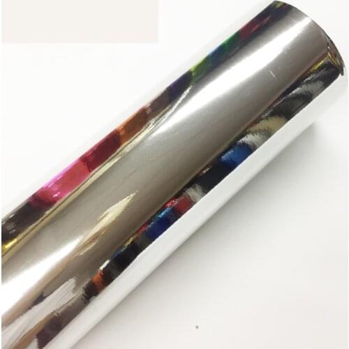 60x152/200/300/400/500cm Silver Chrome Mirror Vinyl Wrap Film Car Sticker Decal Sheet Air Bubble Free Self Adhesive Car Wrapping