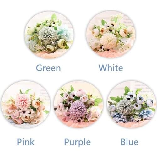 1Pcs Peony mixed bouquet simulation flowers European-style fake flowers home living room table decoration floral ornaments