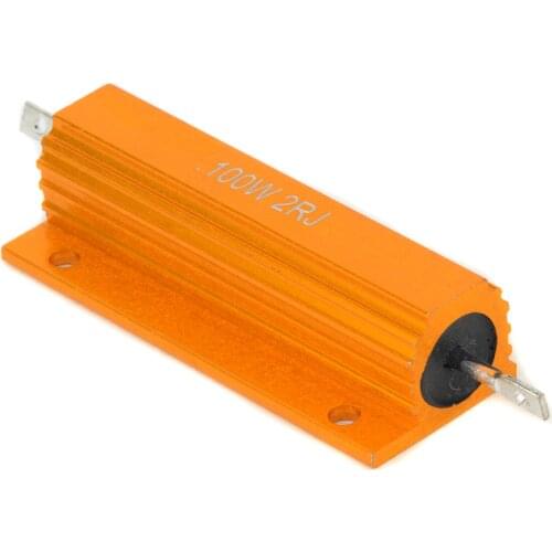 1pc 100W Power Resistor High Stability Aluminum Shell Case Wirewound Resistors For Automation Equipment