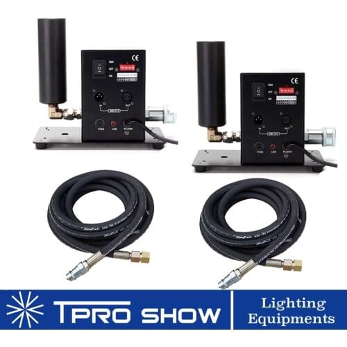 2pcs CO2 Jet DMX Mini CO2 Cannon Smoke Column Dry Ice Machine Fog Effect for Disco DJ Stage High Pressure Hose Pistola Co2 Arma