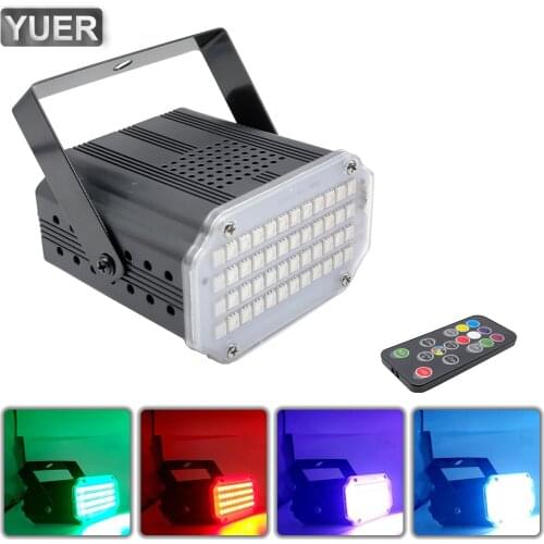 48pcs 5050 LEDs Strobe Flash Light Portable 32W RGB 3IN1 Remote Sound Control Strobe Speed Adjustable For Stage Disco Bar Party