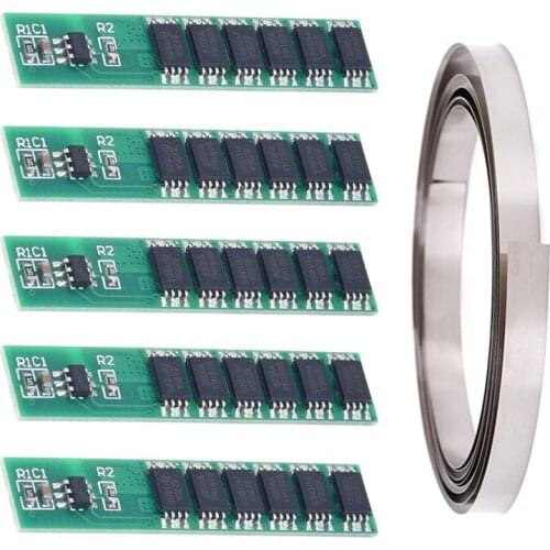 5PCS 1S 15A 3.7V 6MOS Lithium Battery Protection Board 18650 Charger Module for Li-Ion Lithium Battery Cell with Nickel