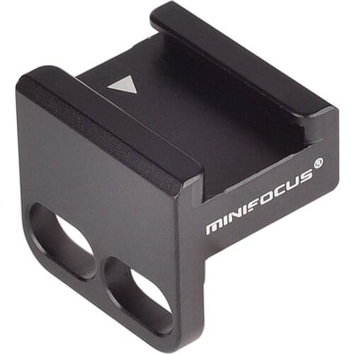Cold Shoe Mount Adapter 90 Degree Right Angled for DSLR Camera Cage L Plate Bracket Handle with Anti-Off (Bending Bevels) Design