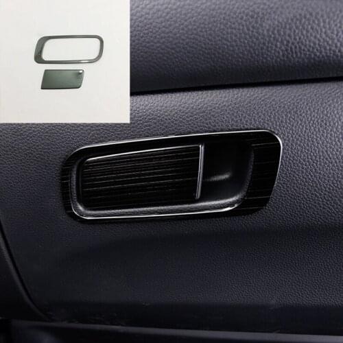 Stainless Steel For Honda Accord 10th 2018 2019 Car Accessories Copilot Glove Box Handle Bowl Cover Trim Car Sticker Styling