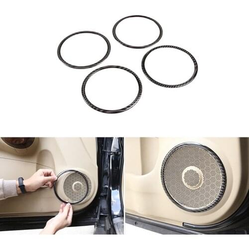 Car-styling Soft Carbon Fiber Door Audio Speaker Ring Cover Trim For Honda CRV 2007 2008 2009 2010 2011