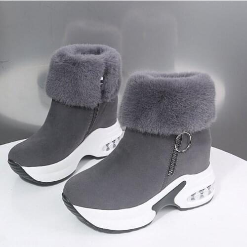 Women Ankle Boot Warm Plush Winter Shoes For Woman Boots High Heels Ladies Boot Women Snow Boots Winter Shoes Height Increasing