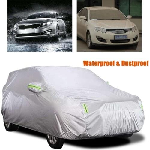 Car Cover Full Covers with Reflective Strip Sunscreen Protection Dustproof Waterproof UV Scratch-Resistant for 4X4/SUV Car