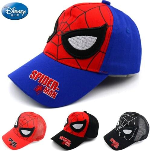 Disney Spiderman Mesh Summer Baby Hat Fashion Kids Baseball Cap Breathable Toddler Hip Hop Sun Hats Boys Girls Children Caps