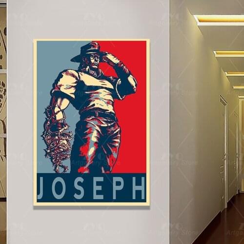 JoJos Bizarre Adventure Joseph Joestar Art Picture Prints Home Decor Wall Poster Decoration For Living Room