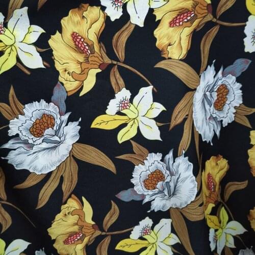 Stretchy Chiffon Dress Flower Holiday Fashion Fabric Fashion Dress fabric dress Trouser Skirt blouse Material