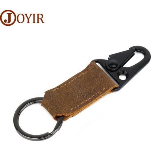 JOYIR Genuine Leather Key Holder Handmade Women Men Keychain Covers High Quality Key Chain Car Key Ring Creative Gift