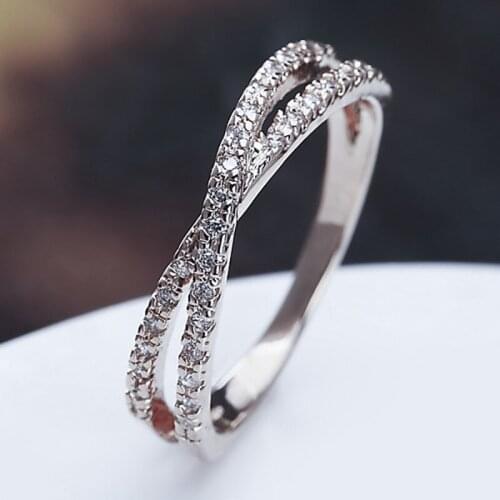 Fine Jewelry Woman Office Silver Wedding Rings for Couples S925 Sterling Silver Party Diamond Rings Womens Christmas Luxury