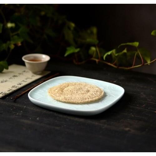 Loofah Tea Pot Mat Coaster Heat Insulation Pad Kung Fu Tea Set Tea Ceremony Accessories