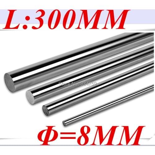 2 pcs 8mm linear shaft linear rod 300mm Chrome Harden Linear Shaft 8mm 300mm long cnc parts 3d Printer Parts