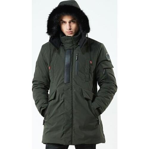 Men Outdoor Winter Warm Hooded Jackets Thicken Thermal Fur Collar Windproof Padded Coats Climbing Skiing Camping Sports Jackets