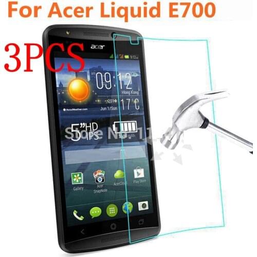 3PCS Original Tempered Glass For Acer Liquid E700 Screen Protector protective film For Acer Liquid E700 Glass