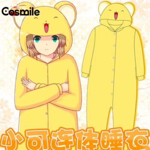 New cosmile bear footed pajama Lovely winter couple flannel anime Tracksuit women soft cartoon nighty cos Gift hot cosplay C