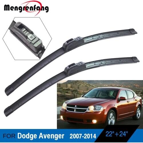 For Dodge Avenger Car Front Windscreen Wiper Blades Soft Rubber Frameless Wiper 2007 2008 2009 2010 2011 2012 2013 2014