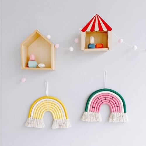 Nordic Nursery Kids Room Rainbow Wall Decoration Handmade Rainbow Nursery Room Decor Hanging Decor Boys Girls Room Decor