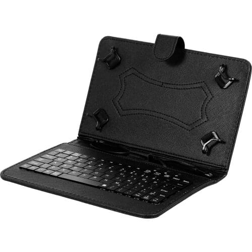 Folding Foldable Folio Magnetic PU Leather Case Cover Stand Holder with Keyboard Stylus Pen for Android 7/8 Inch Tablet