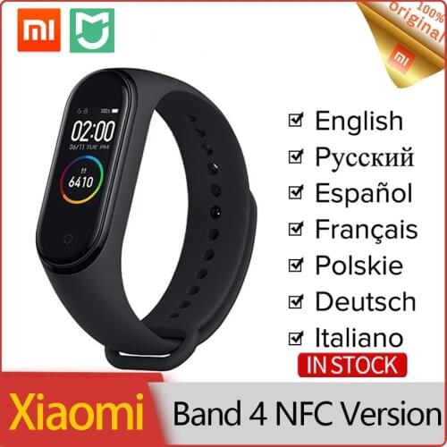 Xiaomi Miajia Mi Band 4 NFC Version Smart Wristbands Passometer Bluetooth Bracelet Heart Rate Fitness Tracker Swimming Band