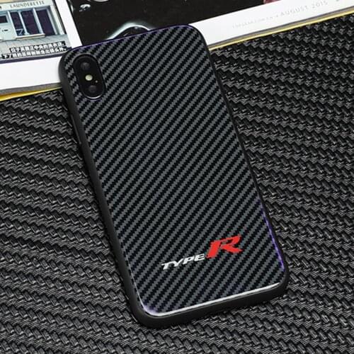 Glass Civic typer logo Phone Case for Huawei mate 20pro iphone 12 11 pro max X XS Max 6 7 8 plus Samsung S8 S9 S10 plus note 8 9