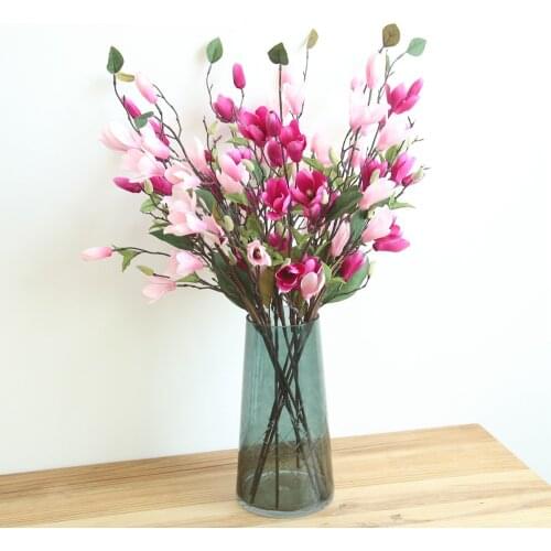 Wedding decoration silk flowers orchid Magnolia wedding artificial flowers for home decoration Artificial Fake Flowers