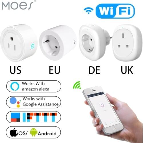 UK US EU WiFi Smart Socket Power Plug Outlet Remote Control Energy Monitor Works with Amazon Alexa Google Home No Hub Required