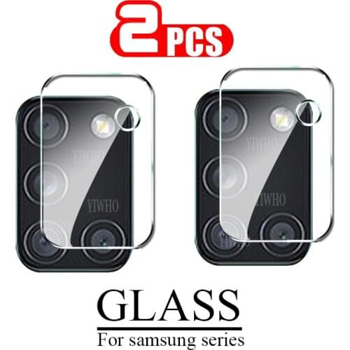 2 Pack Safety Glass on For Samsung Galaxy A21S Camera Lens A31 A41 A21 A11 A51 A71 5G S20 Ultra Plus M31 Screen Protectors Film