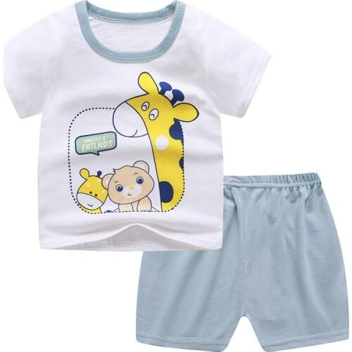 ZWF980 Boys Clothes Baby Summer Letter Shirt Set Print Short Sleeve Shirt + Pants for Toddler Boy 2 PCS Outwear 3-14 Years