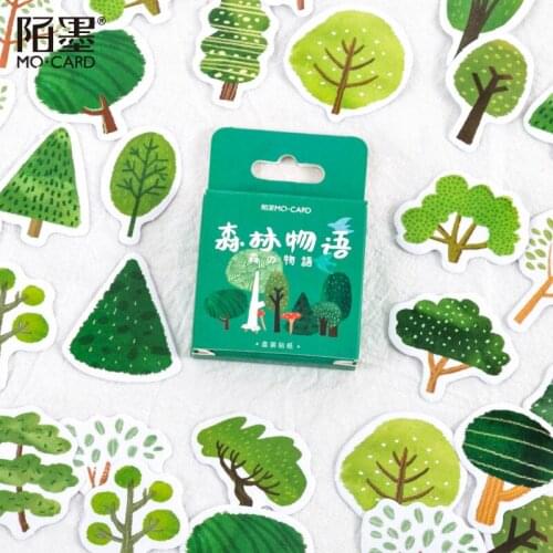 10 Boxes Decorative Forest Things Fresh Plant Adhesive Mo.Card Flake Stickers DIY Planner Bullet Journal Cute Stationery